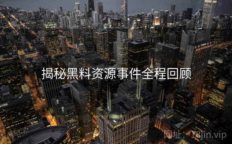 揭秘黑料资源事件全程回顾