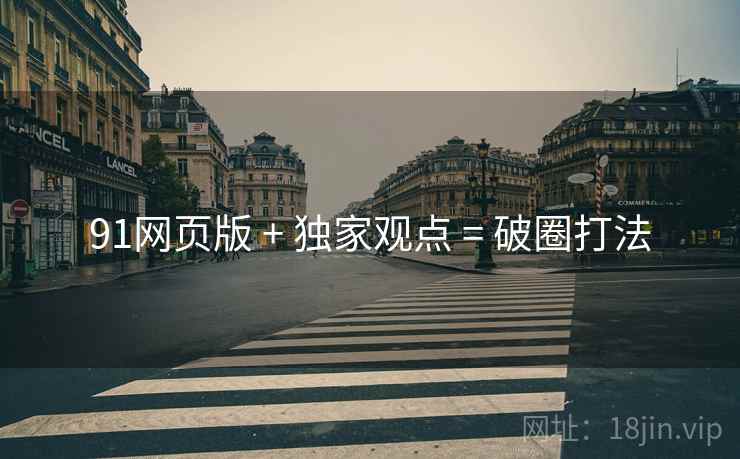 91网页版 + 独家观点 = 破圈打法